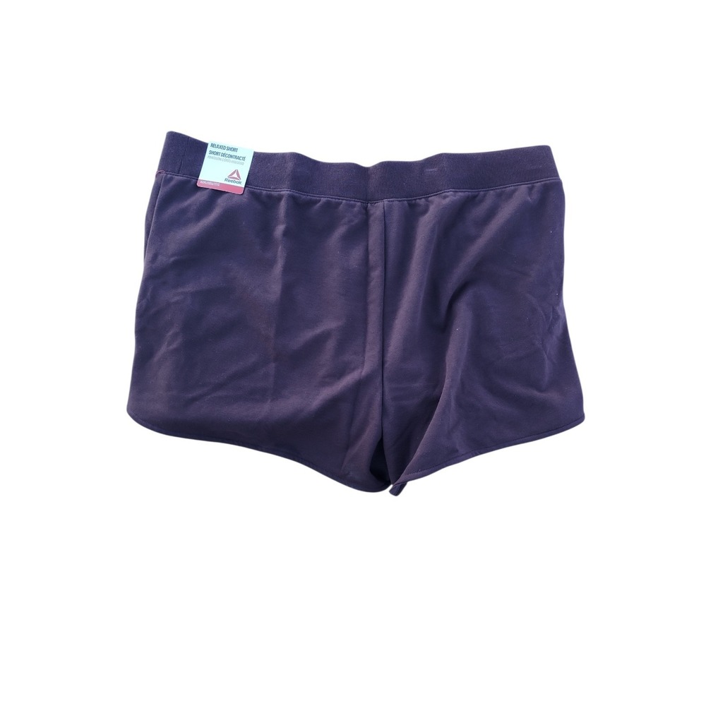 Reebok Studio Shorts Relaxed Active Fit Elastic Waist Chocolate Plum Womens XXXL